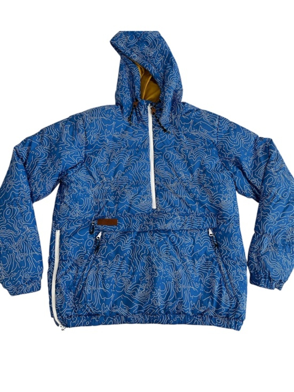 Kavu Blue hooded wind jacket packable